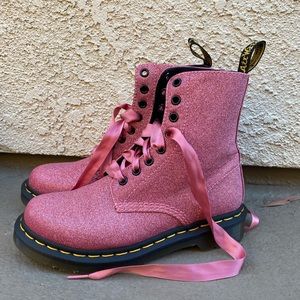 Pink Dr. Martens Pascal Glitter Size 6